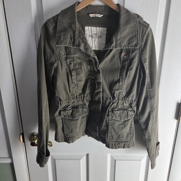 Hollister Jackets & Blazers - Hollister Womens Size Large Vintage Y2K Green Cargo Military Jacket Gorpecore